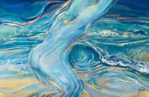 "Jump the Wave" oil 36 "x 24"